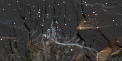 Captura de pantalla del ordenador en un momento del proceso de la pintura dinámica.