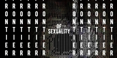 Diseño tipográfico con las palabras “Frontiers of Sexuality”.